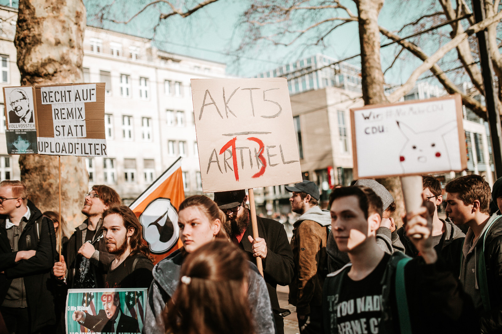 Bild von der Artikel 13-Demo in Köln am 16.2.2019