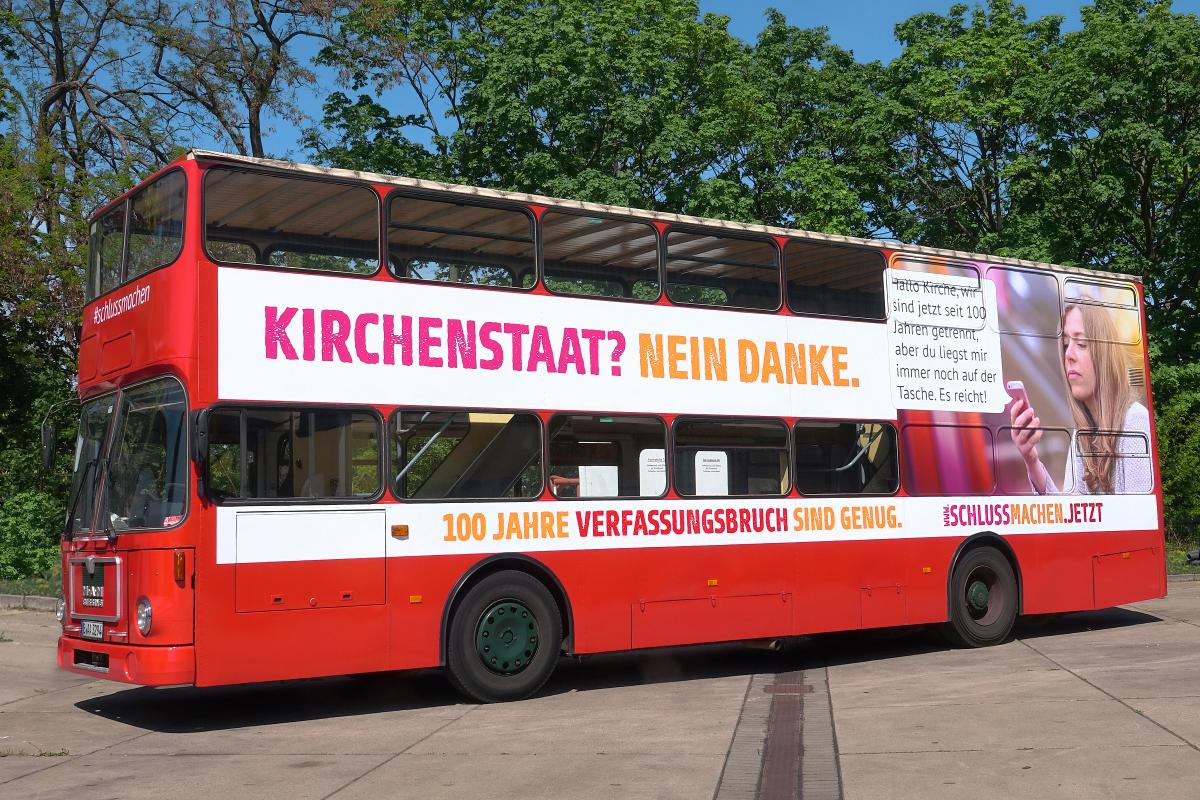 Der Bus der säkularen Buskampagne